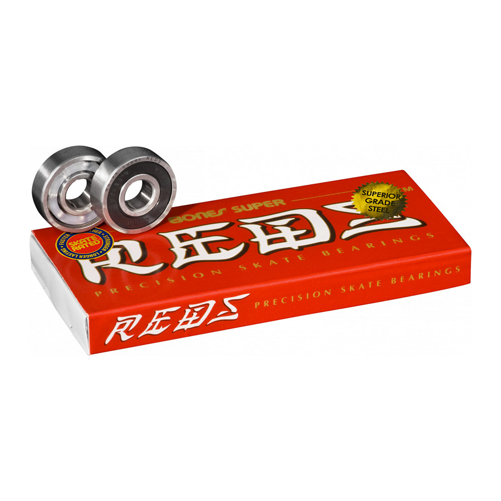BONES Super REDS Skateboard Bearings (8 Pack)