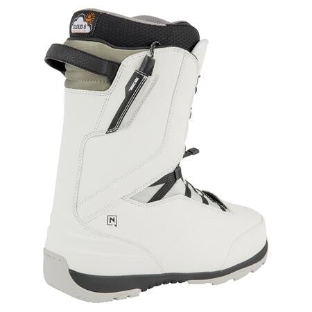 nitro venture tls snowboard boots in white with black nitro logos