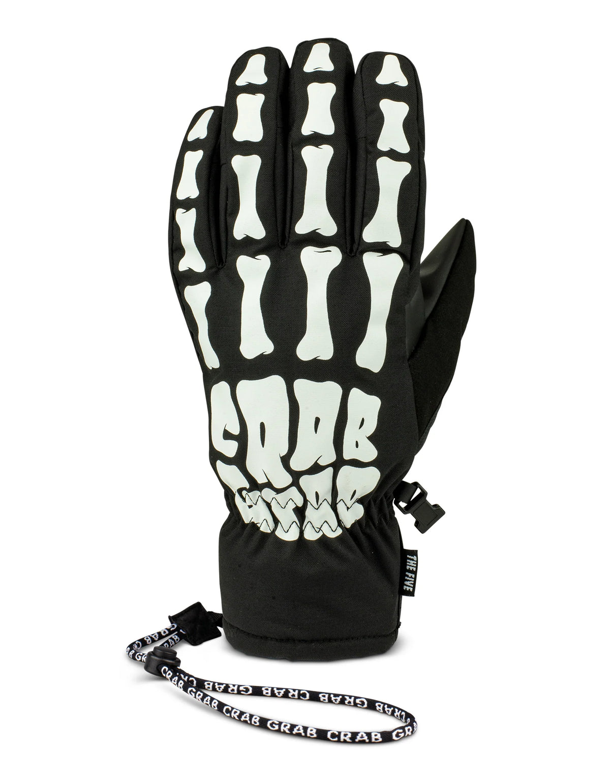 Crab Grab Five Glove Snowboard Gloves - Black Bones
