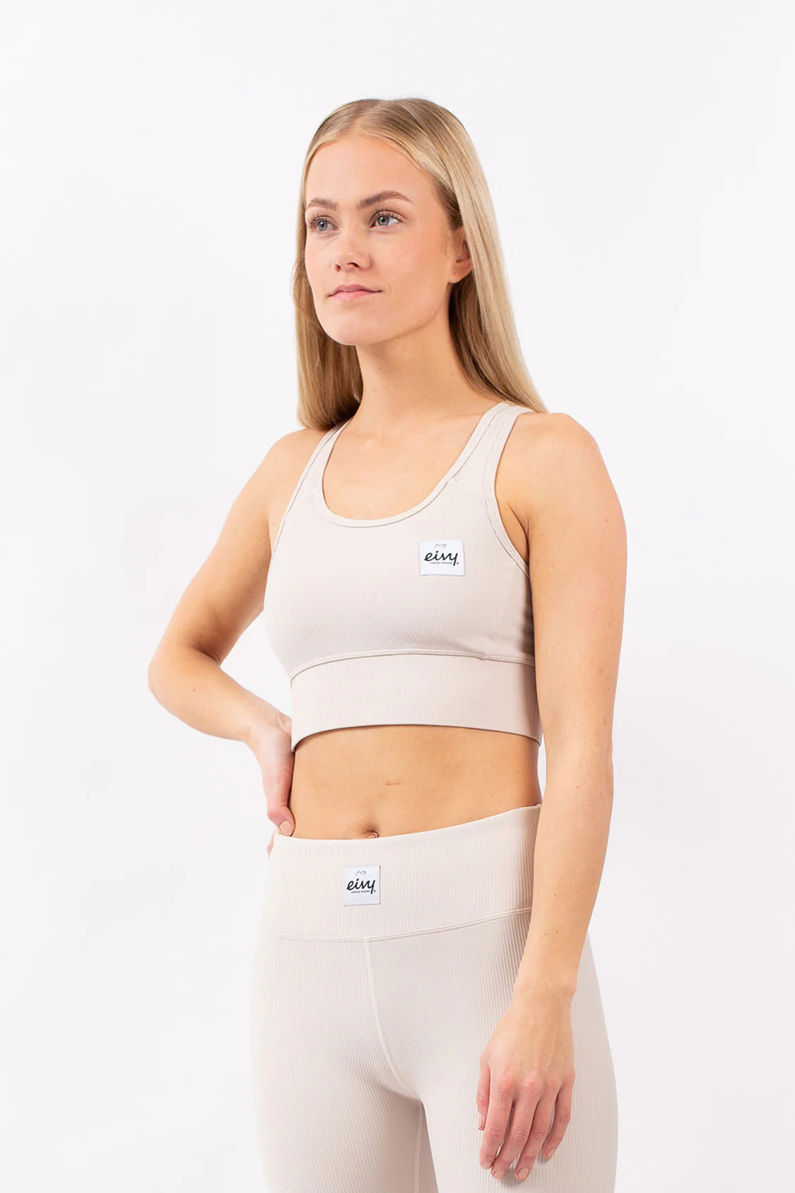 Eivy Ribbed Sports Bra - Faded Cloud - Base Layer