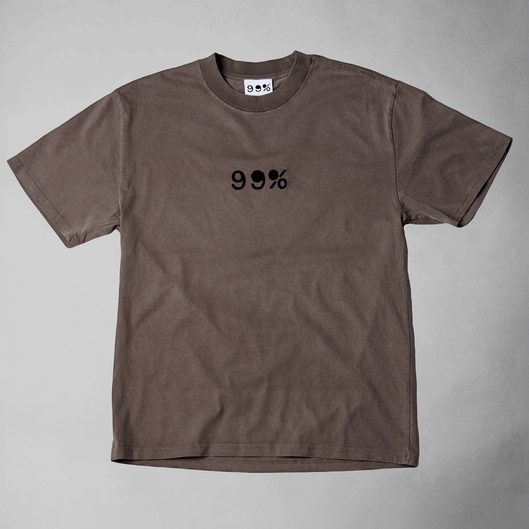 99% Heavyweight Oversized Skull T-Shirt - Unisex - Khaki