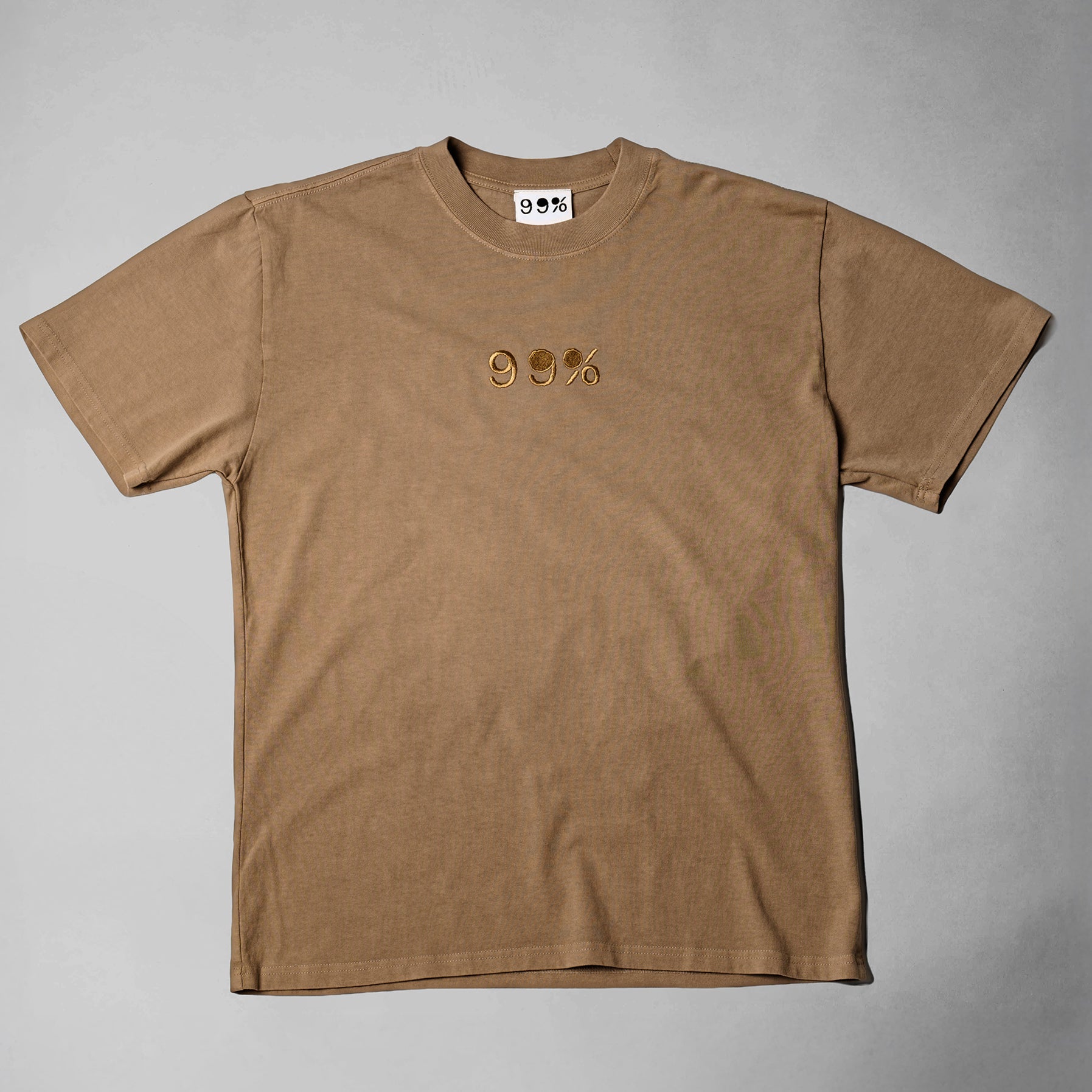 99% Heavyweight Oversized Drip T-Shirt - Unisex - Tan