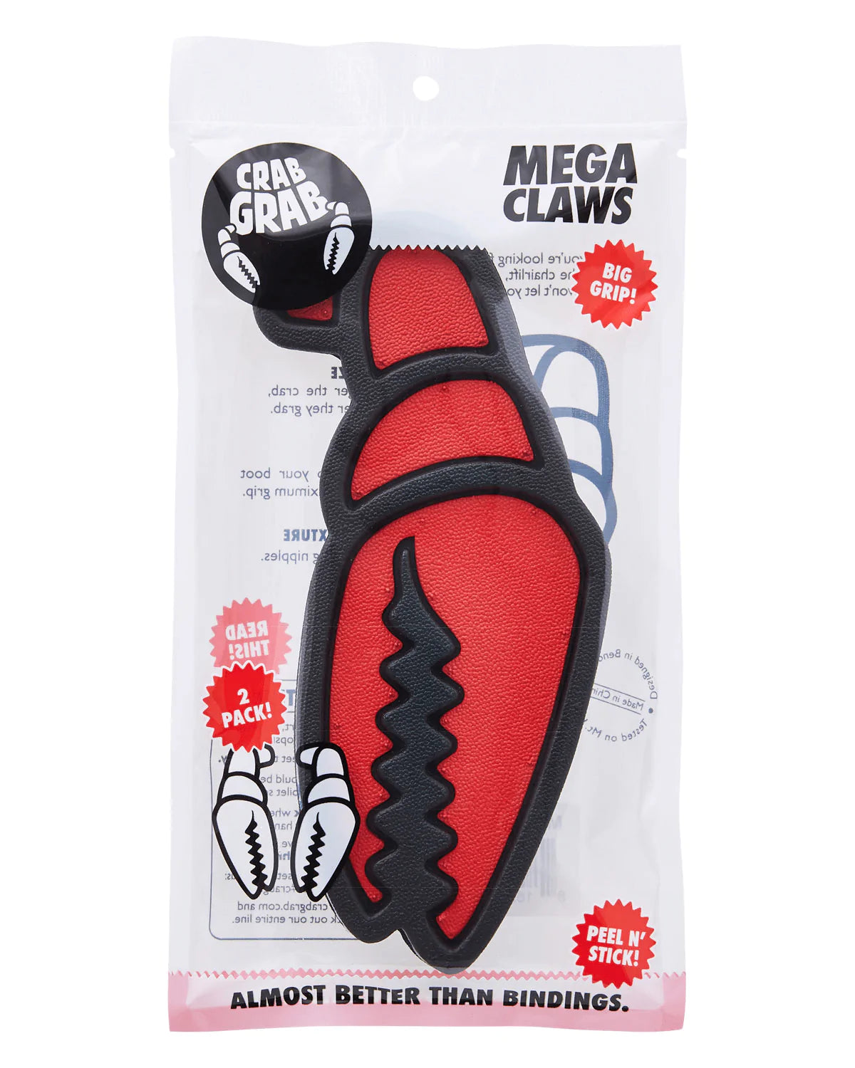 bright red crab grab mega claw stomp pad. in clear wrapper.