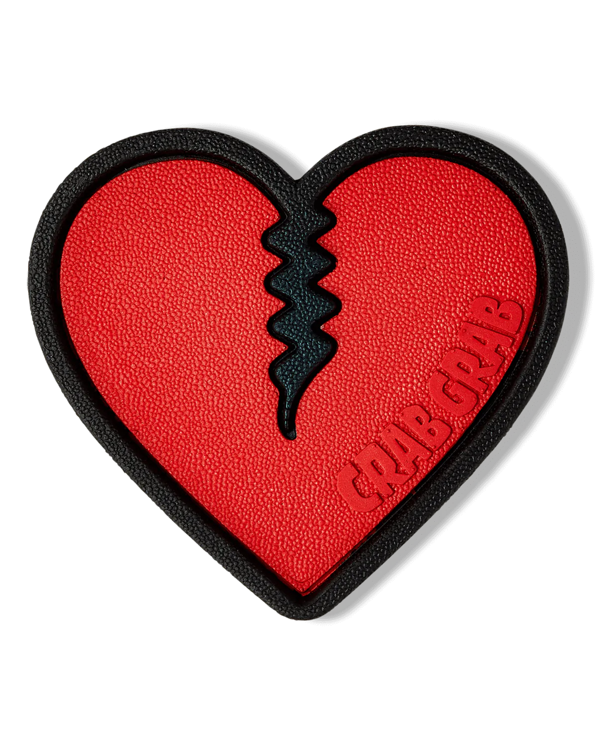 bright red crab grab mega heart stomp pad. in clear wrapper.