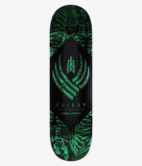Powell Peralta FLIGHT Skeleton - 8.5" - Green Foil Skateboard Deck