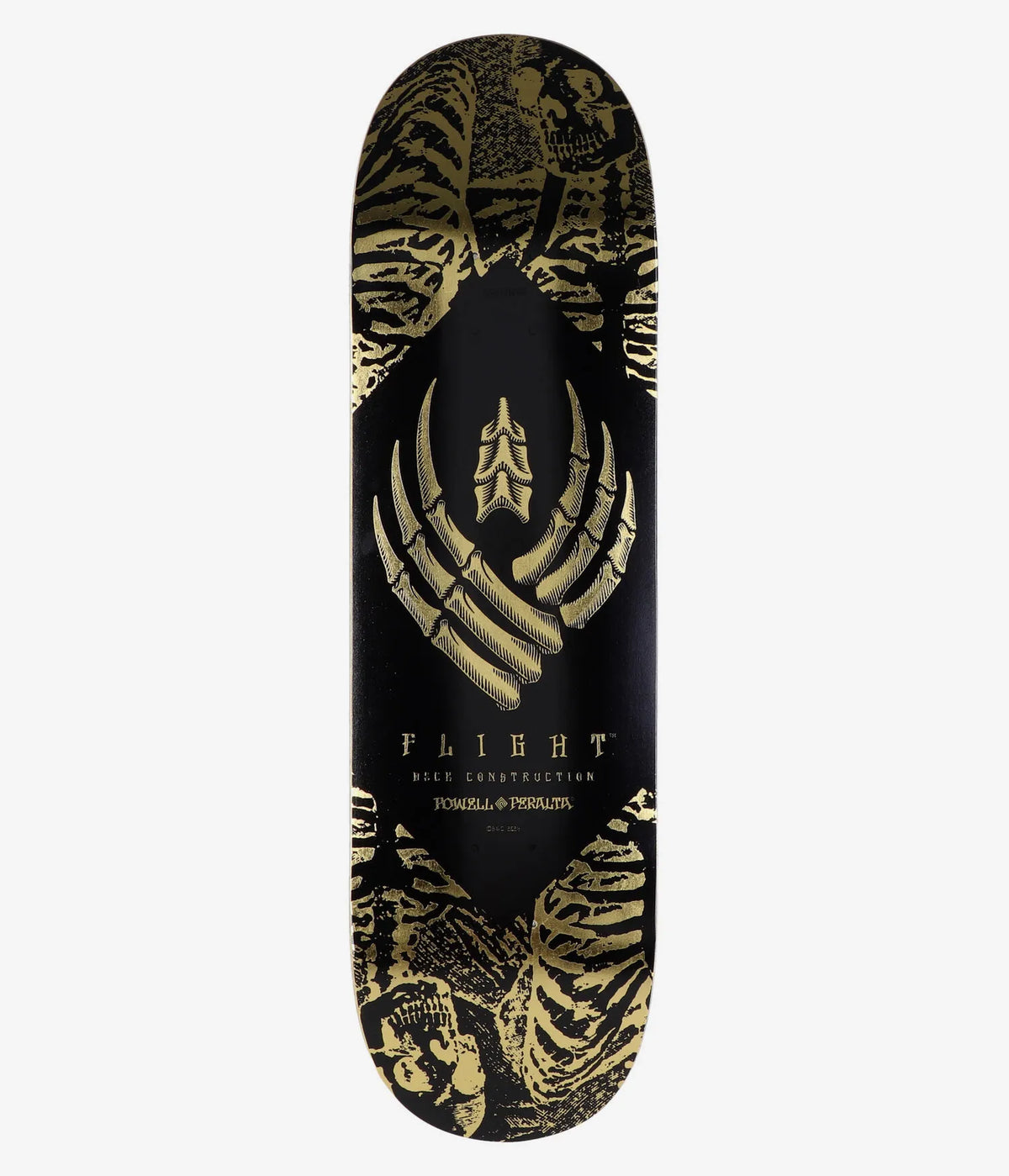 Powell Peralta FLIGHT Skeleton - 8.63" - Gold Foil Skateboard Deck