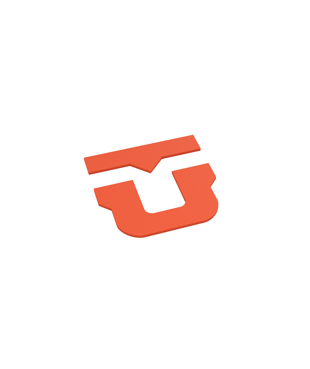 union 'U' logo stomp pad in orange thick rubber
