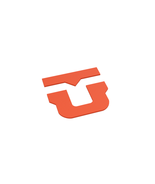 union 'U' logo stomp pad in orange thick rubber