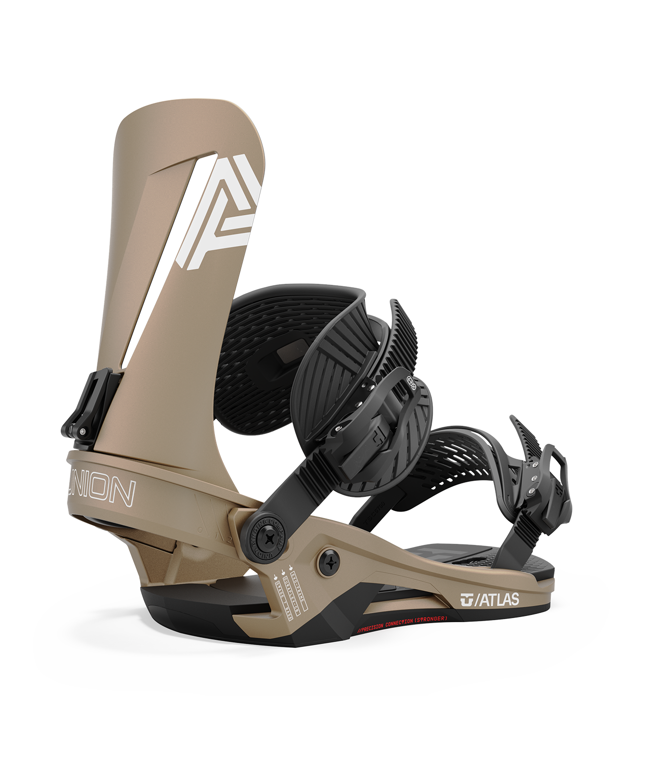 Union Atlas, 24/25 model snowboard bindings, bronze with black adjustable straps