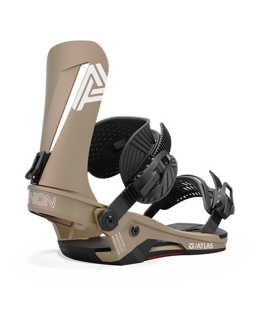 Union Atlas, 24/25 model snowboard bindings, bronze with black adjustable straps