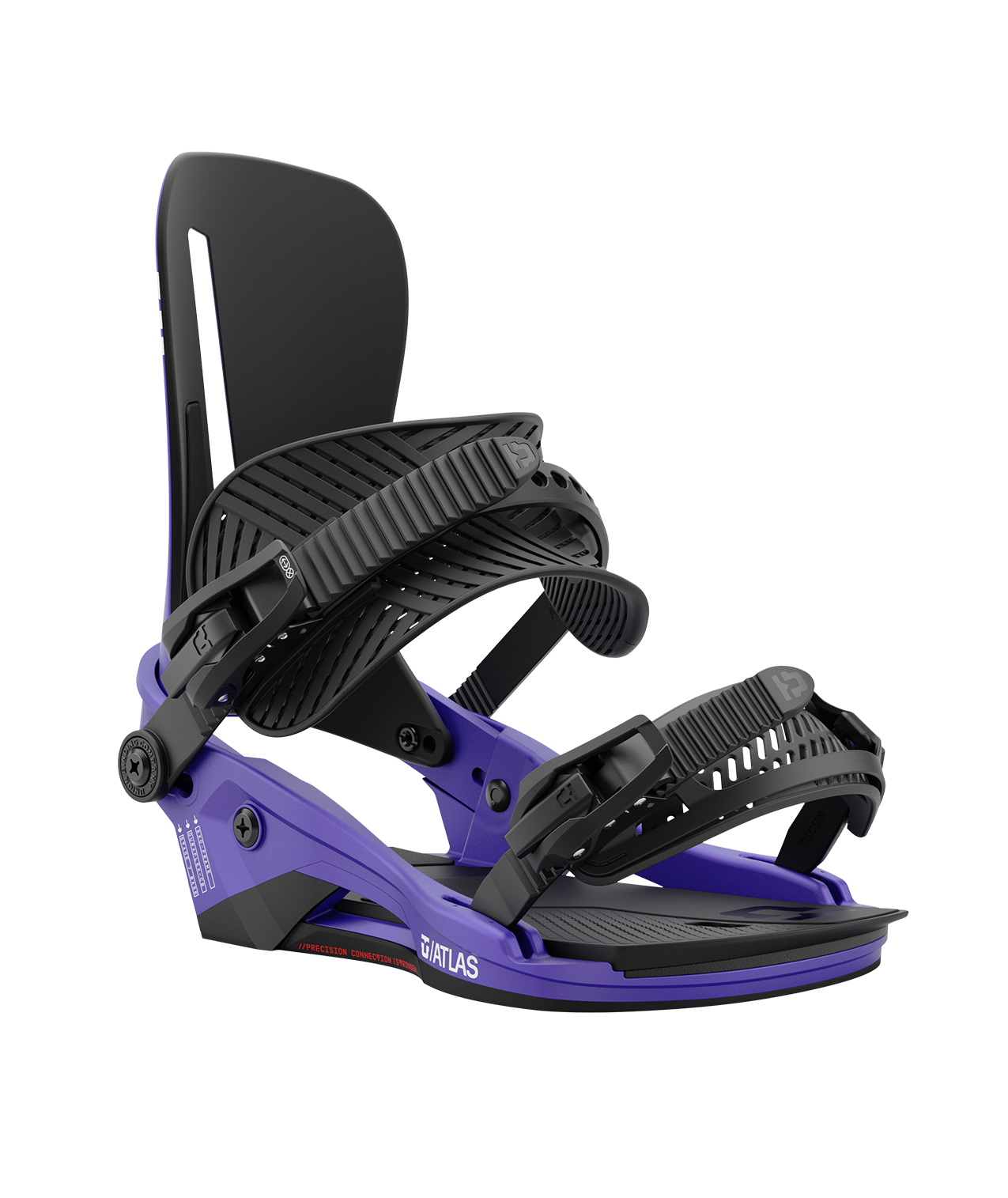 Union Atlas, 24/25 model snowboard bindings, metallic matt purple with black adjustable straps