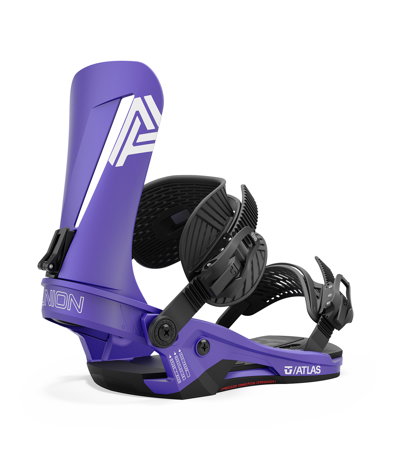 Union Atlas, 24/25 model snowboard bindings, metallic matt purple with black adjustable straps