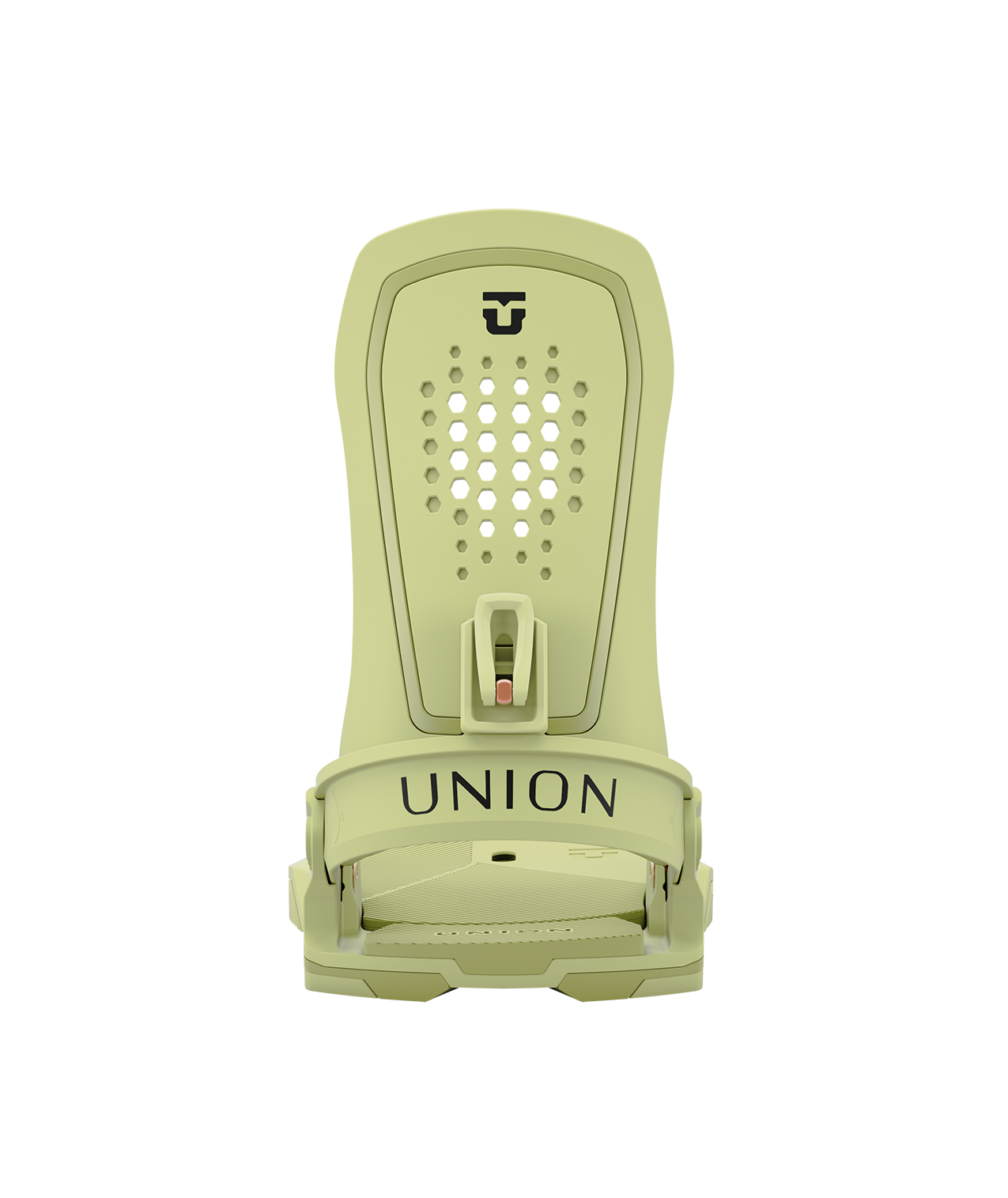 Union Trilogy 24/25 model snowboard bindings, matt green with green adjustable straps. black union trilogy logos