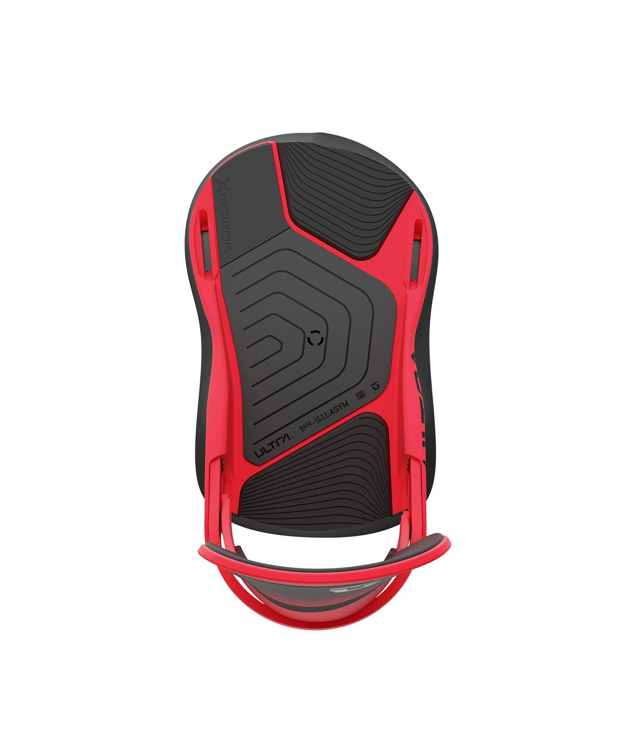 Union ultra 24/25 model snowboard bindings, matt hot red with black adjustable straps. black union ultra logos