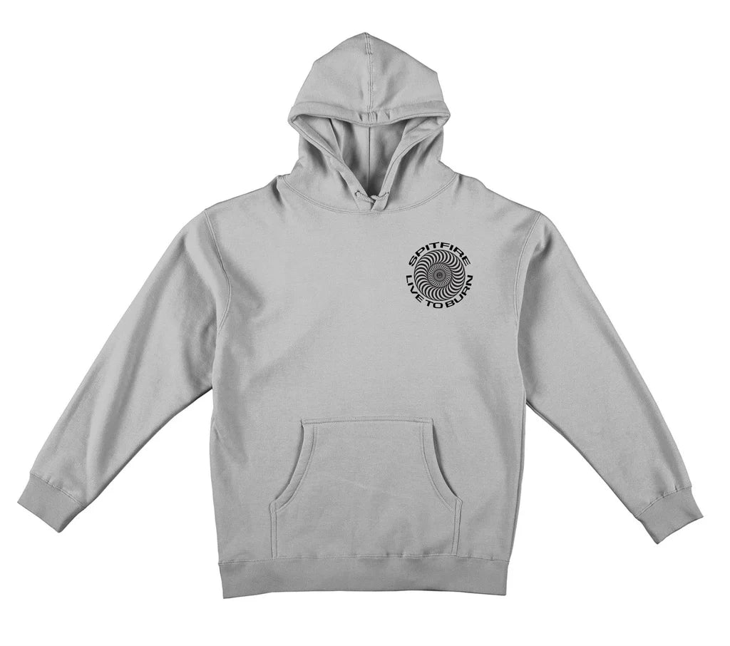 Spitfire Live To Burn Classic Hoodie - Smoke - M