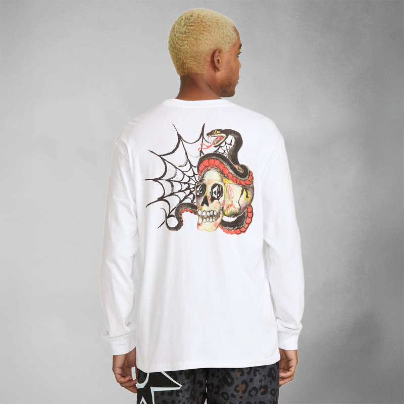 Volcom Seth Conboy Langarm-T-Shirt – Weiß