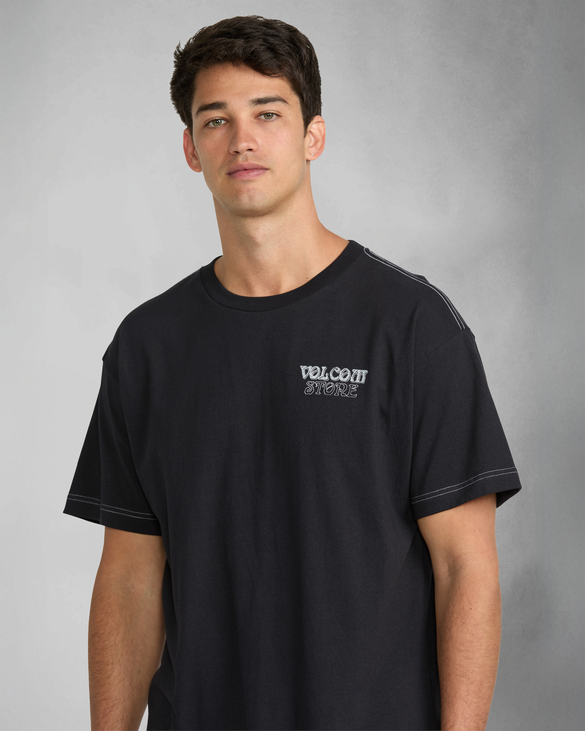 Volcom Timewave Kurzarm-T-Shirt - Antikschwarz