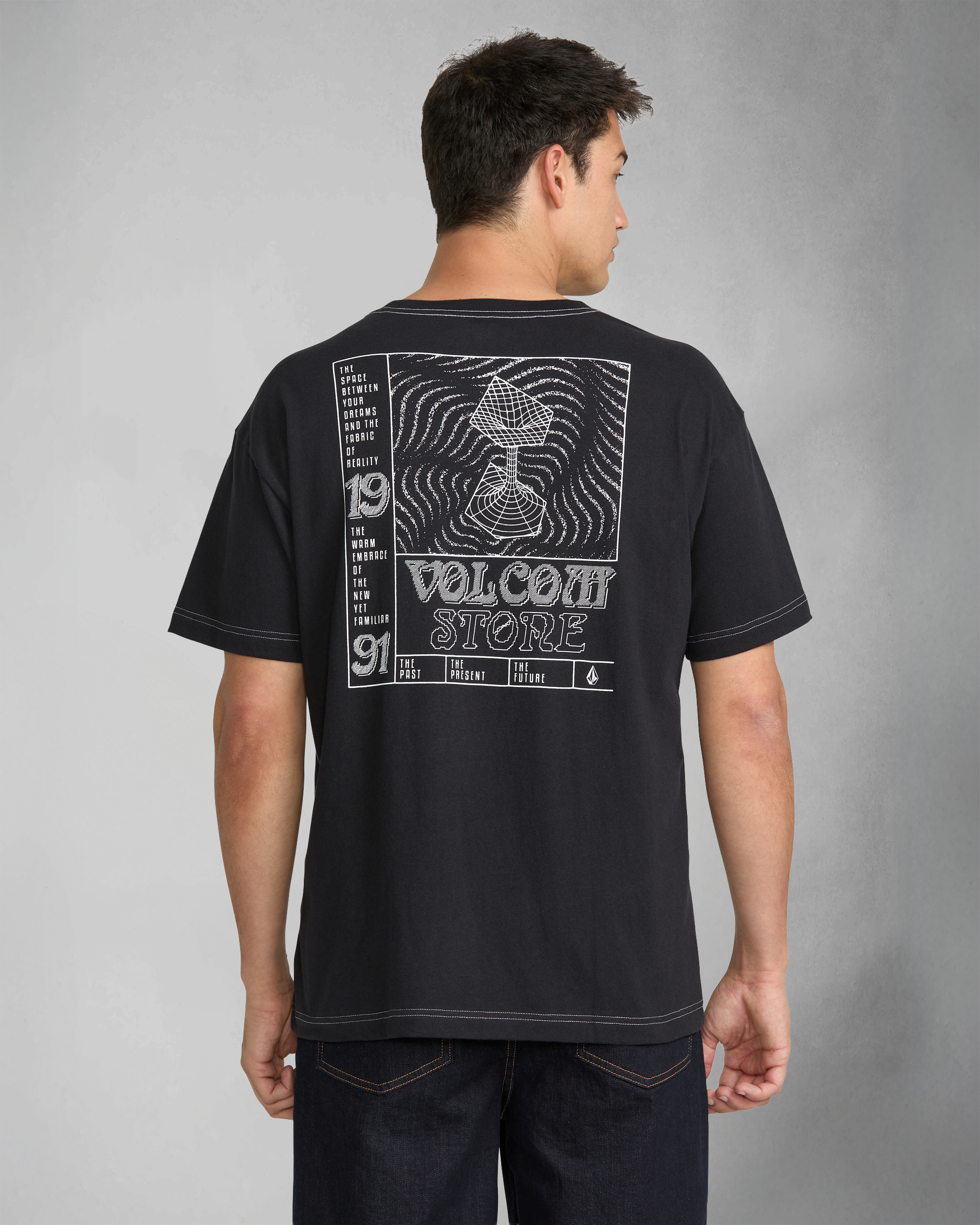 Volcom Timewave Kurzarm-T-Shirt - Antikschwarz