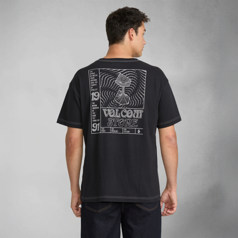Volcom Timewave Kurzarm-T-Shirt - Antikschwarz