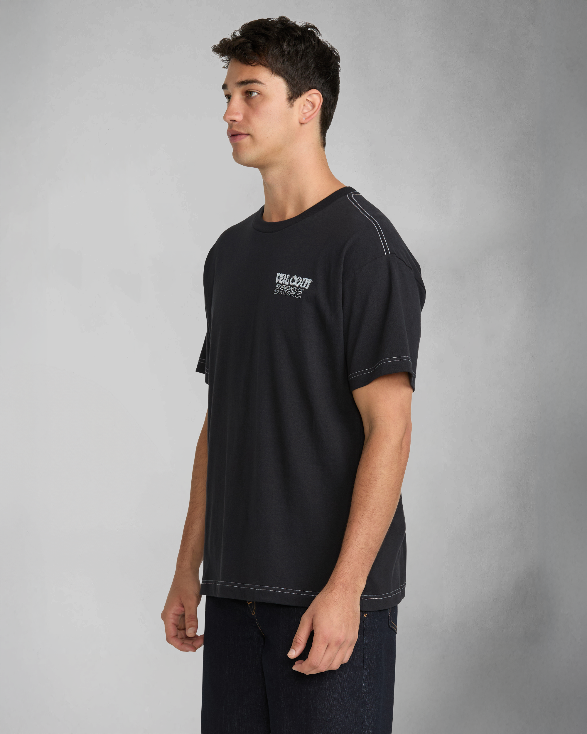Volcom Timewave Kurzarm-T-Shirt - Antikschwarz