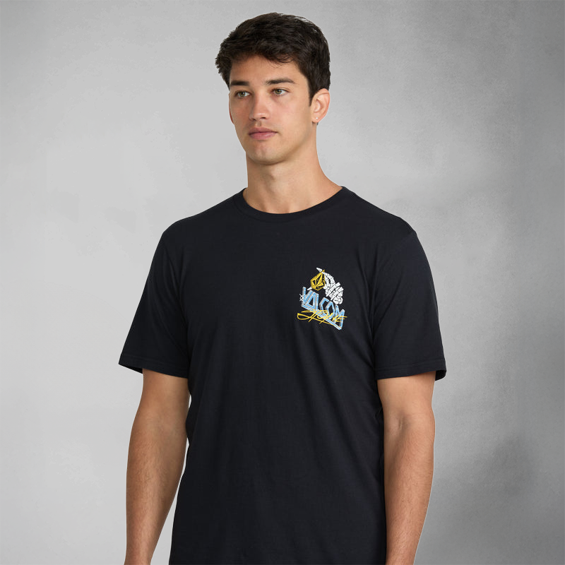 Volcom Dropped This Kurzarm-T-Shirt – Schwarz