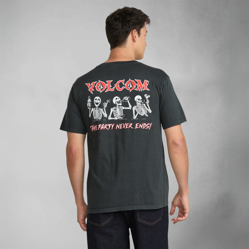 Volcom Never Ends Kurzarm-T-Shirt - Schwarz