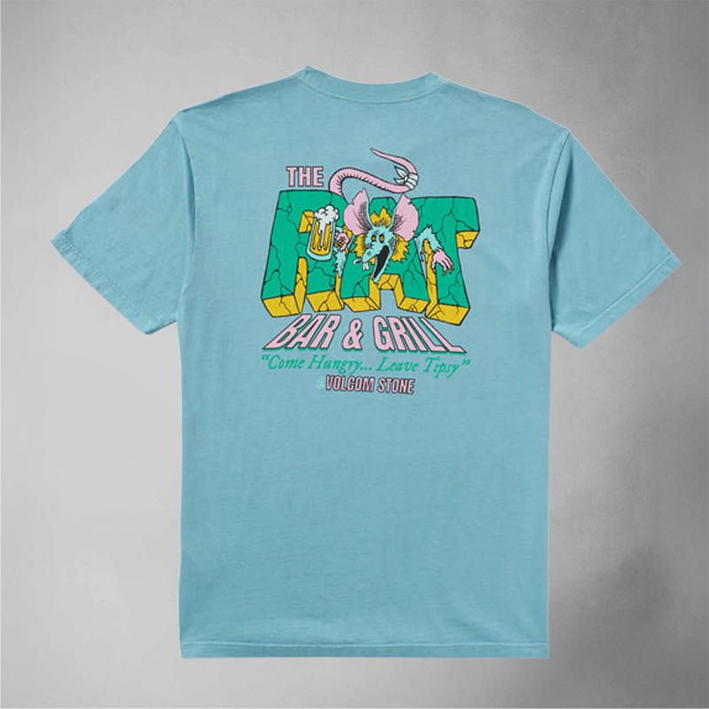 Volcom Rat Bar Kurzarm-T-Shirt - Blau