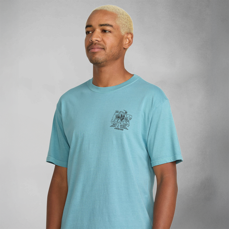 Volcom Rat Bar Kurzarm-T-Shirt - Blau