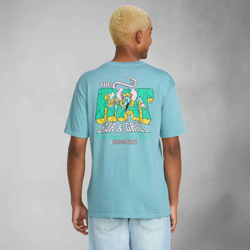 Volcom Rat Bar Kurzarm-T-Shirt - Blau