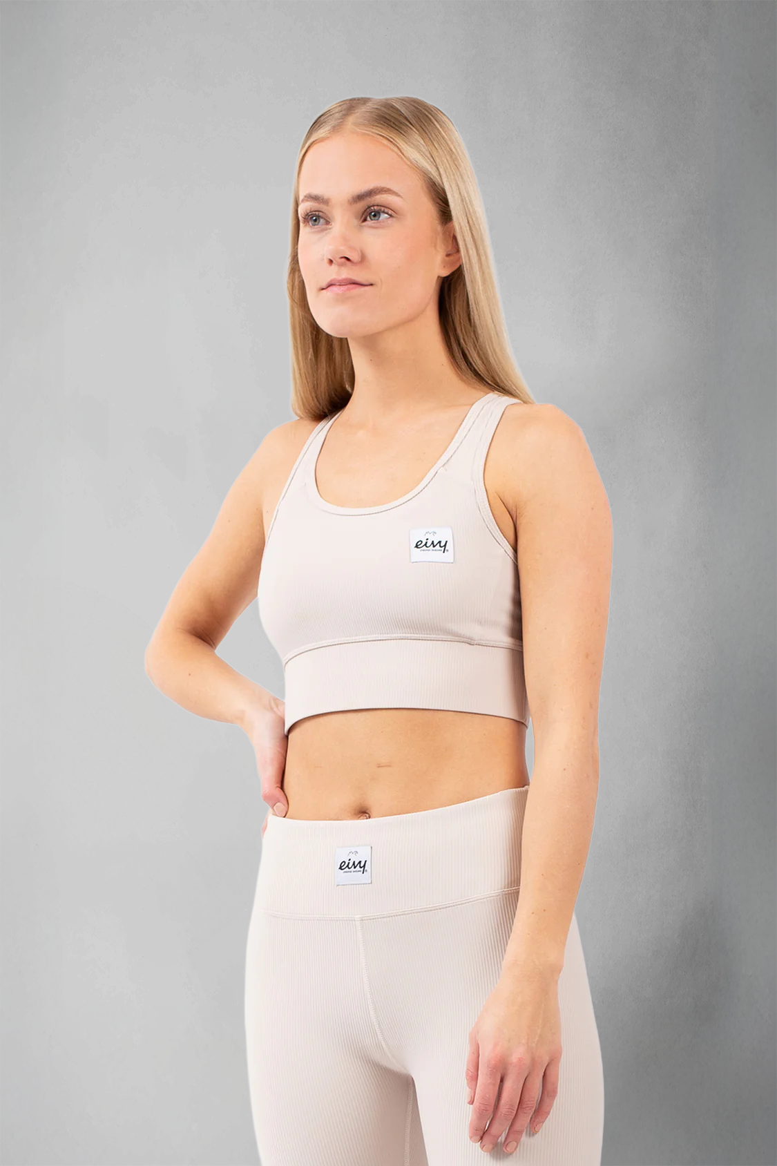 Eivy Ribbed Sports Bra - Faded Cloud - Base Layer