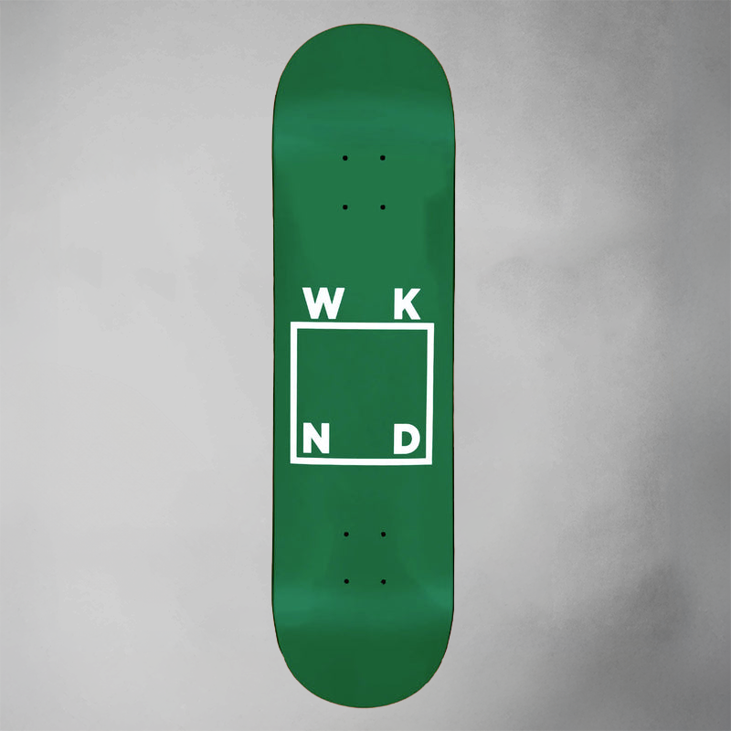 WKND Logo White/Green Grain Deck 8.00"