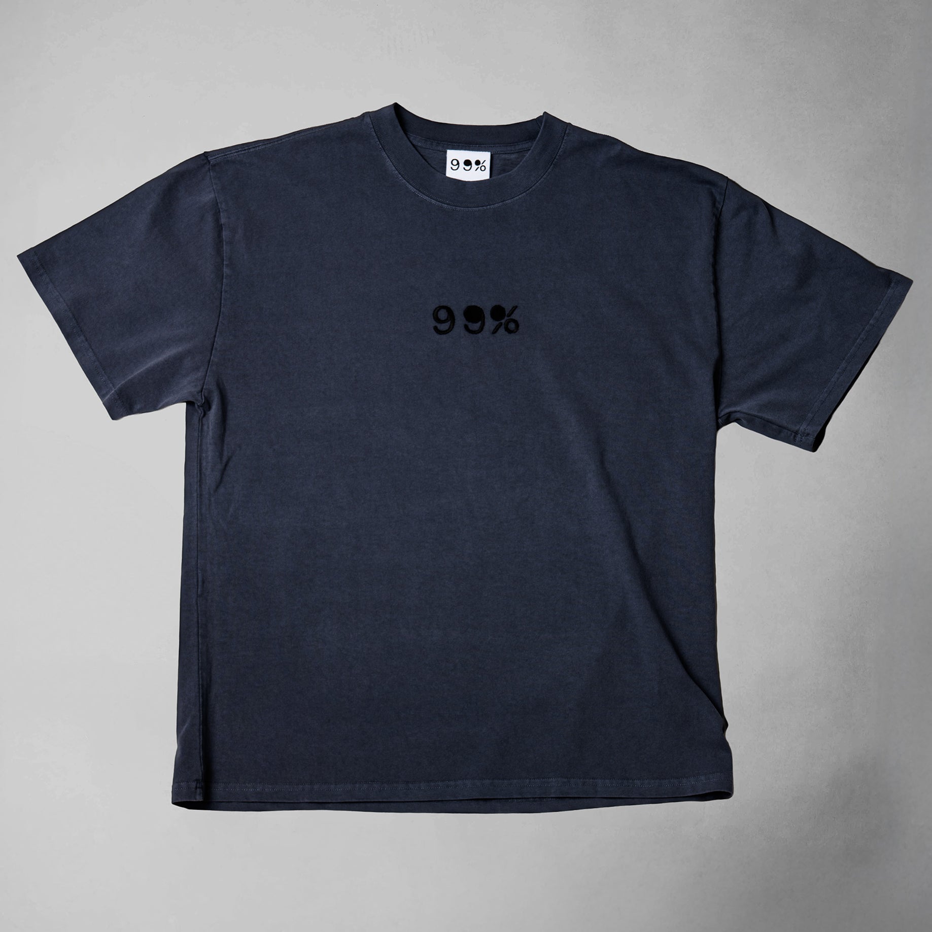 99% Heavyweight Oversized Skull T-Shirt - Unisex - Navy