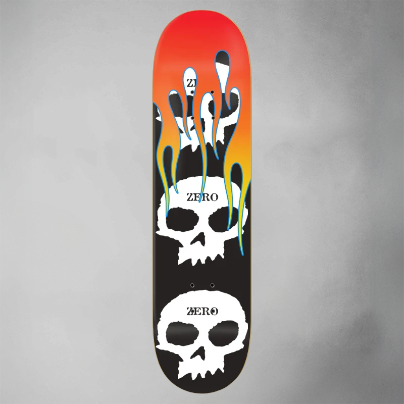 Zero 3 Skull Flames 8.25" Skateboard Deck