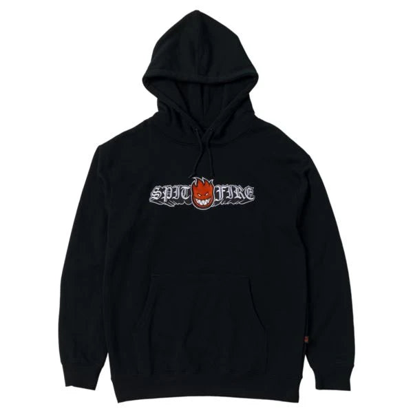 Spitfire Old E Drop Bighead Emb Hoodie - Black - M