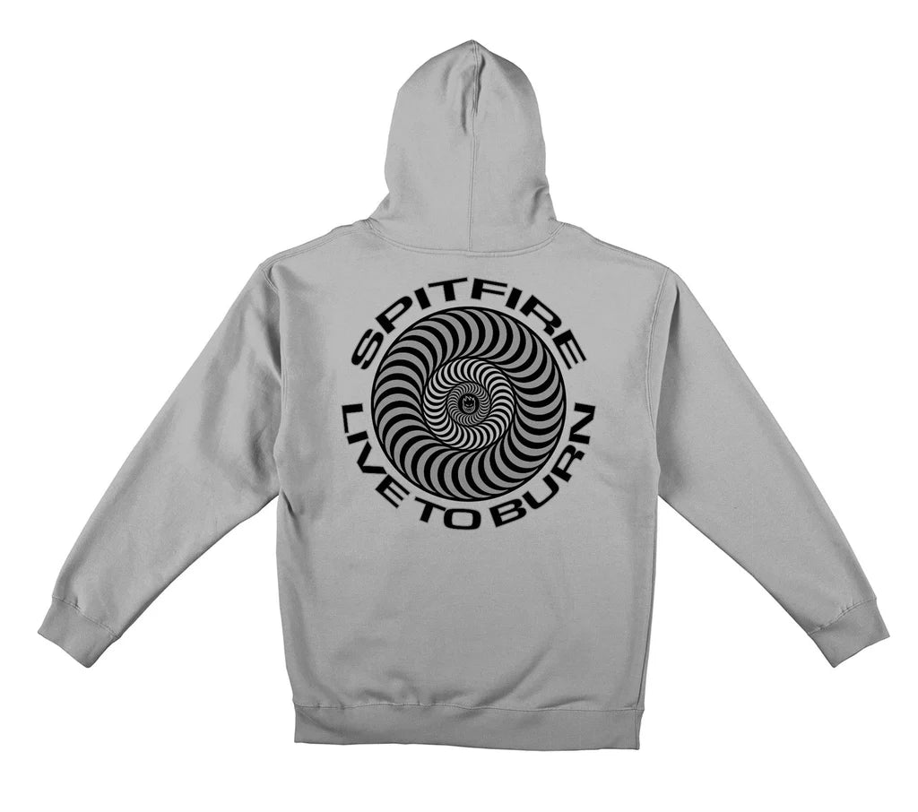 Spitfire Live To Burn Classic Hoodie - Smoke - M