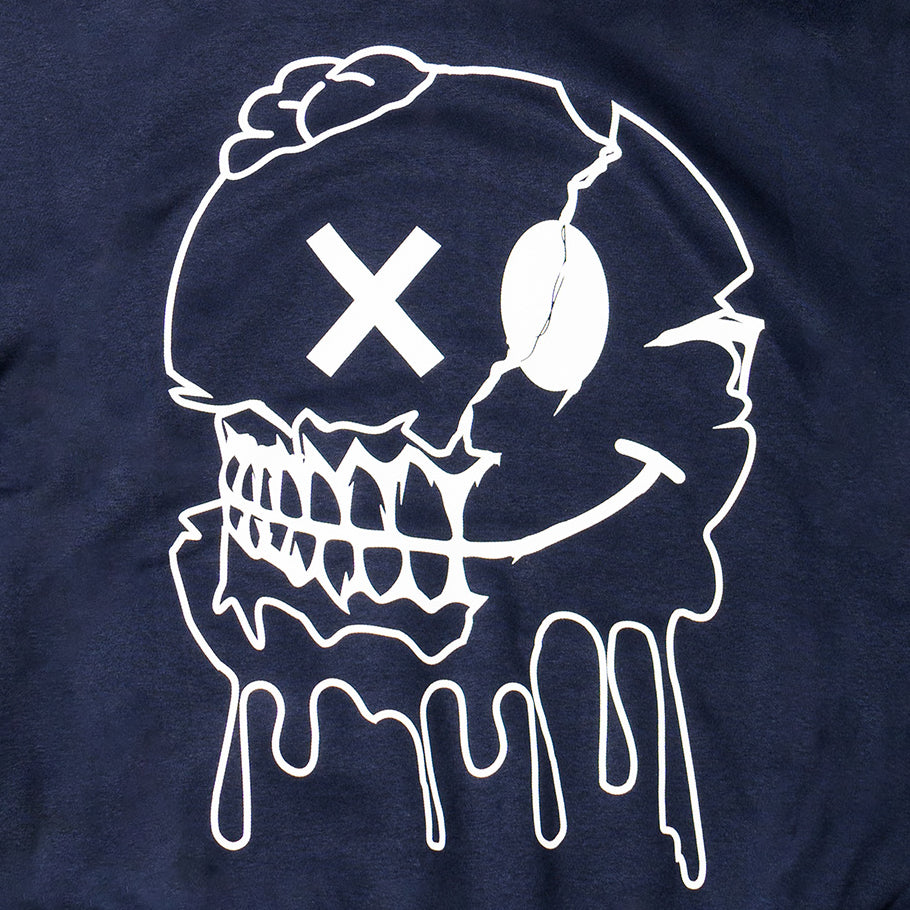 99% Heavyweight Oversized Skull Hoodie - Unisex - Indigo Blue
