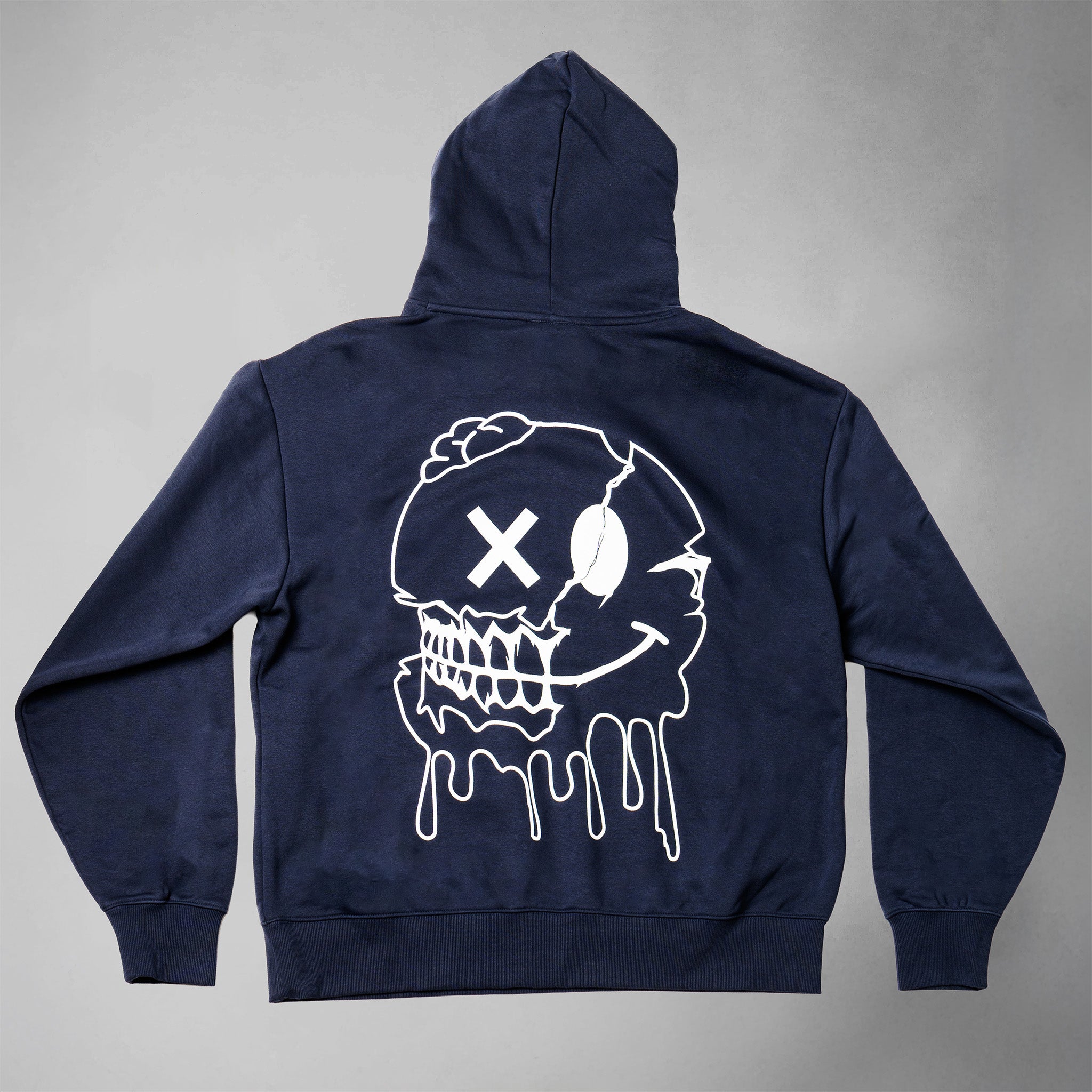 99% Heavyweight Oversized Skull Hoodie - Unisex - Indigo Blue