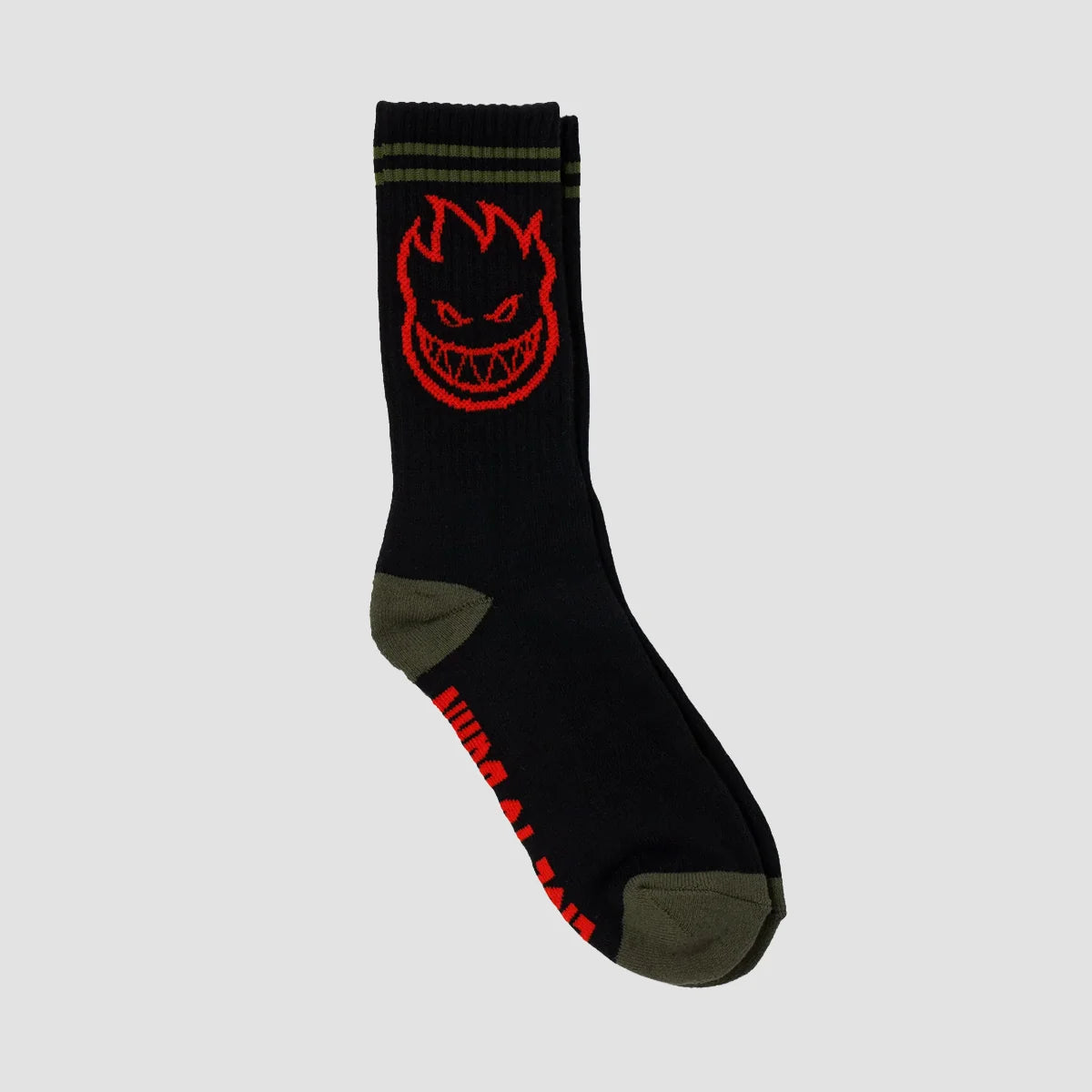 Spitfire Bighead Socks (Black/Olive/Red)
