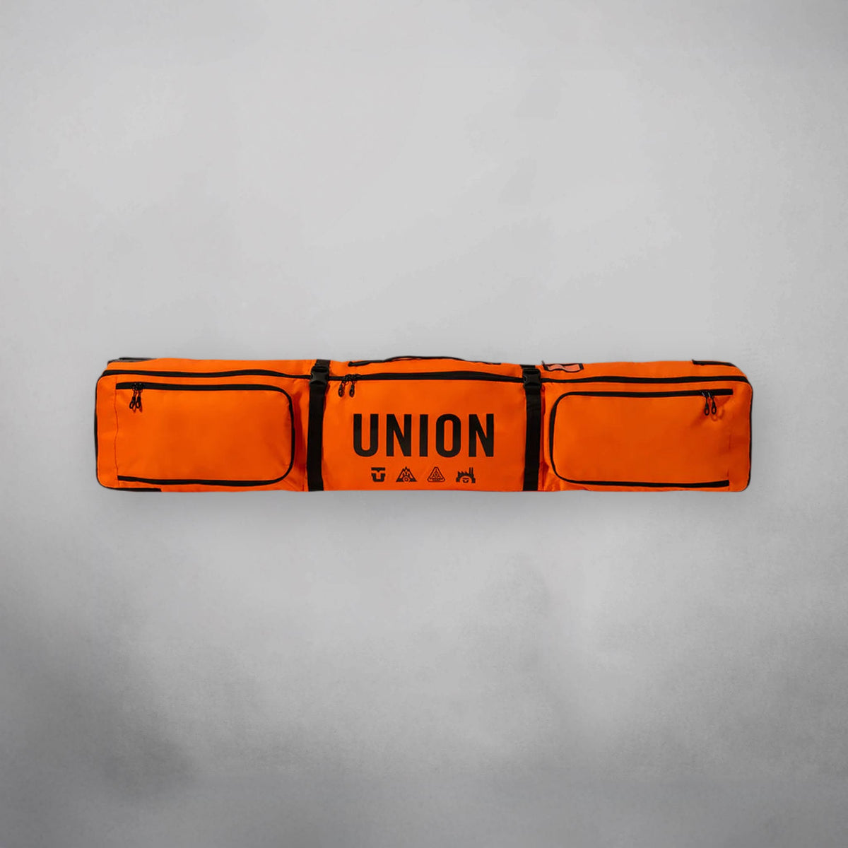 Union Snowboardtasche mit Rollen – Gepolsterter Reise-Boardbag mit Rollen – Leuchtendes Orange