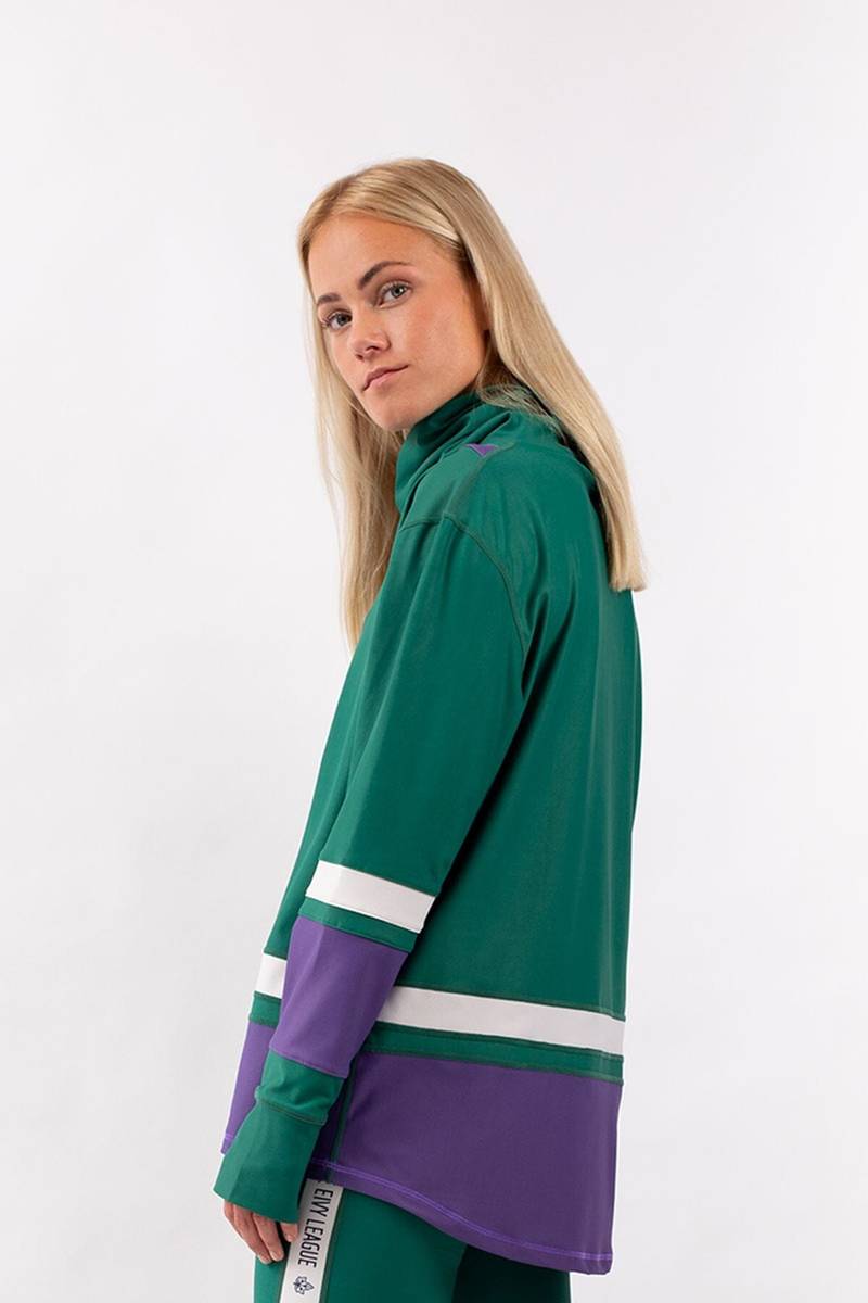 Eivy Boyfriends fit Gaiter Top - Green and Purple - Base Layer