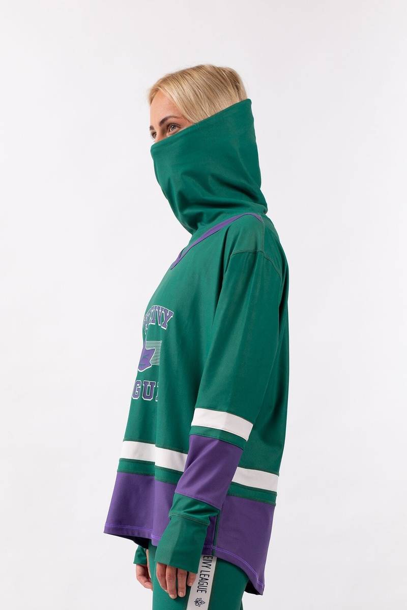 Eivy Boyfriends fit Gaiter Top - Green and Purple - Base Layer