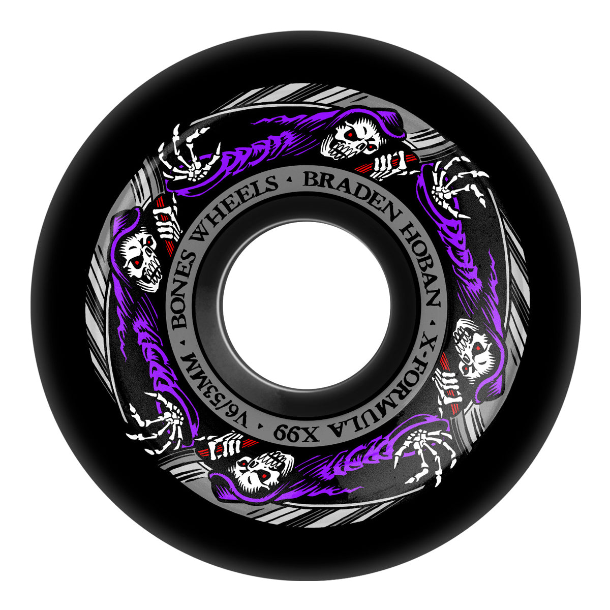 Bones X-Formula Braden Hoban Reaper - 53mm V6 Wide-Cut X99 Skateboard Wheels