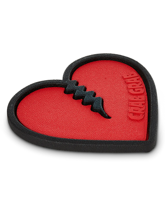 bright red crab grab mega heart stomp pad. in clear wrapper.
